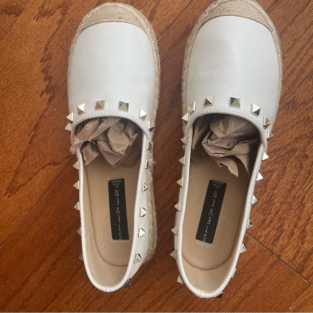 Seven7 Cream Studded Espadrilles